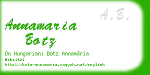 annamaria botz business card